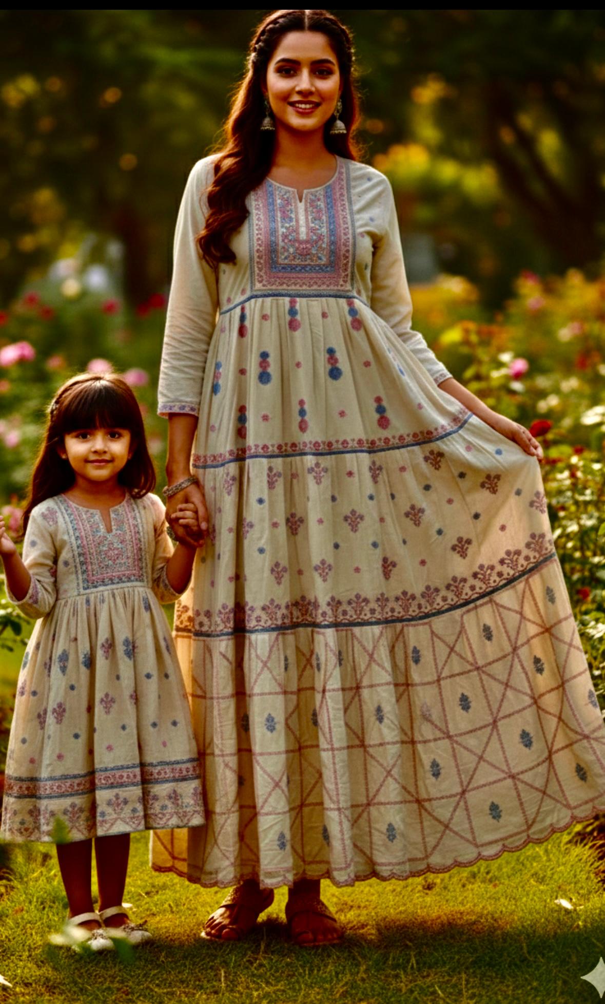 Reyon Dyead Fabric Dress With Embroidery Work 