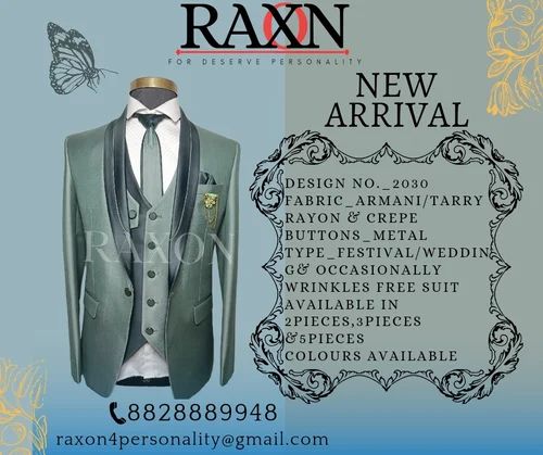 Men's wedding or groom pista colour 5 pieces Suit set wine colour available