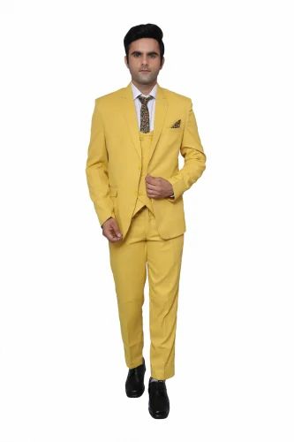 Sunshine Yellow 3-Piece Formal Suit