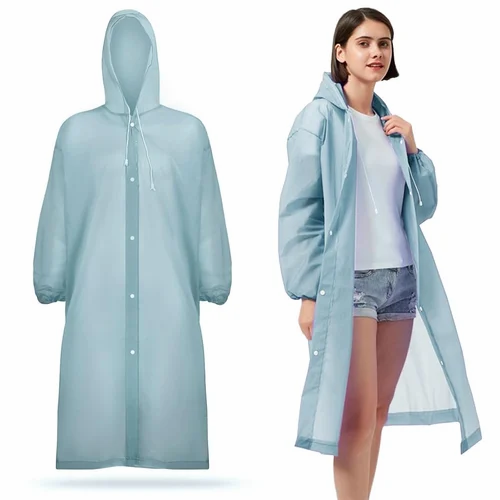 Rain Ponchos For Adults Reusable EVA Raincoats With Hood For Women And Men Rain Poncho B0F6CLWHYV
