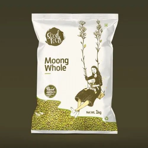 Aaha Impex Green Moong Whole, Packaging Size: 1 Kg, Packaging Type: Packets