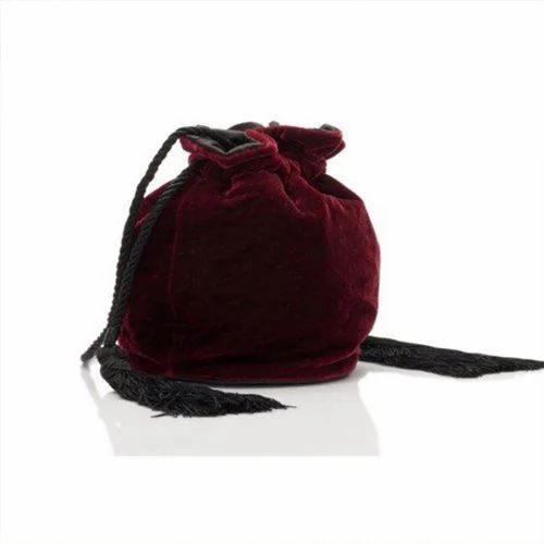 Hand Handled Plain Velvet Bag