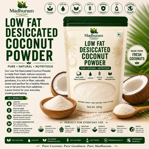 Low Fat Desiccated Coconut Powder