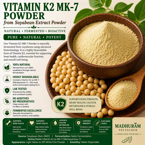 Vitamin K2 MK7 Powder from Soyabean