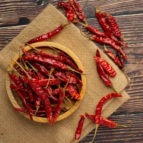 Guntur Dry Red Chilli, 25 Kg, Without Stem