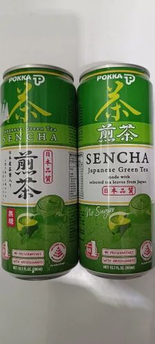Plain Pokka Sencha Japanese Green Tea Drink 300ml Can, Leaves