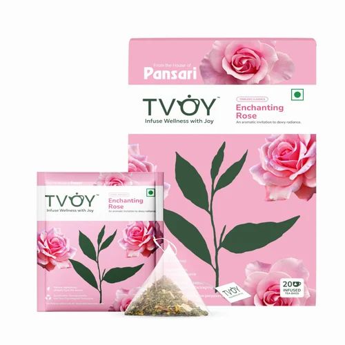TVOY Enchanting Rose Green Tea, Leaves