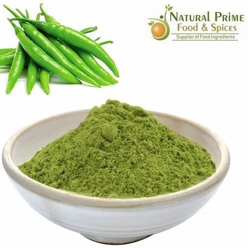 Dehydrated Green Chilli Powder, Packaging Size: 25kg