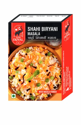 Mak Royal Shahi Biryani Masala, Packaging Type: Box, Packaging Size: 100 g