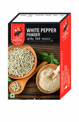 Mak Royal White Pepper Powder, Packaging Type: Box