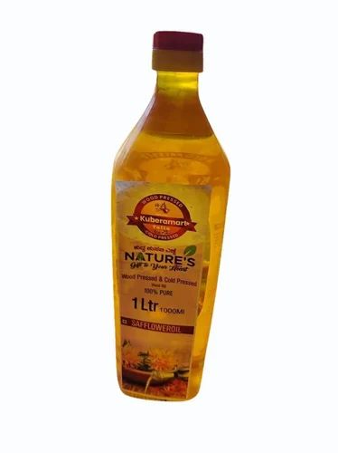 Type: Wood Pressed Organic And Natural Rich In Vitamin Safflowers Oil, 1 litre