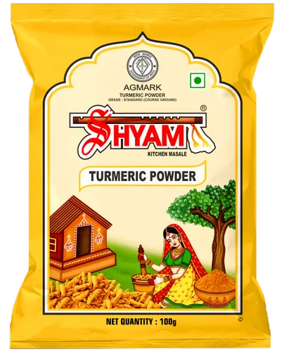 SHYAM TURMERIC POWDER 1KG, Packaging Type: Packet
