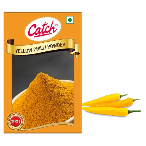 1 Kg Catch Yellow Chilli Powder, Heat Level: High
