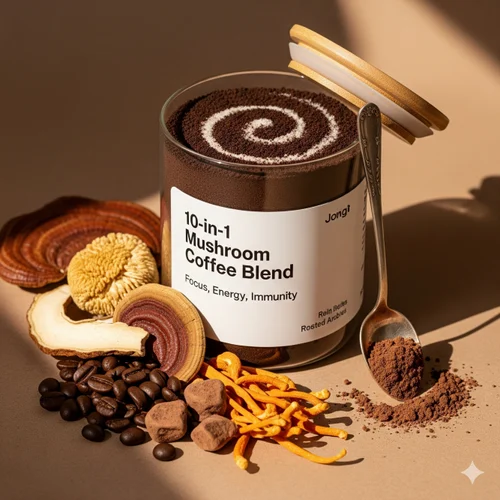 Freeze Dried 10-in-1 Mushroom Coffee Blend Powder, 80:20