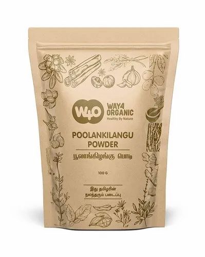 Way4organic White Turmeric Poolankilangu Powder, Packaging Type: Cover, Packaging Size: 100g