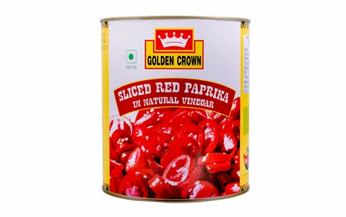 Golden Crown Sliced Red Paprika, Packaging Type: Tin, Packaging Size: 3 Kg