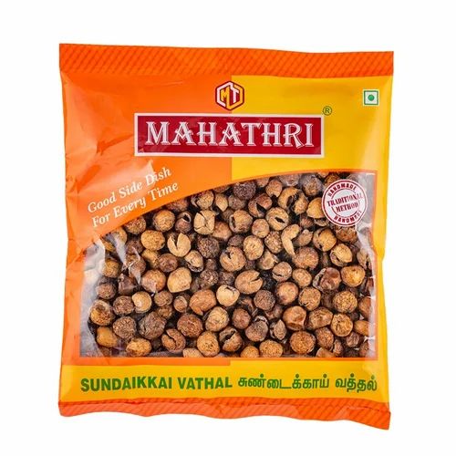 Salted Sundaikkai Vathal 100g, Packaging Type: Bulk Bag, Dried