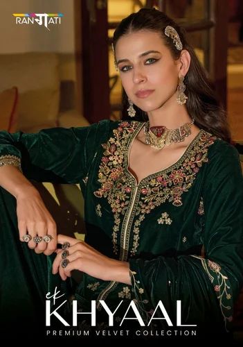 Ek khyaal by rangati prints velvet winter special stylish dress materials