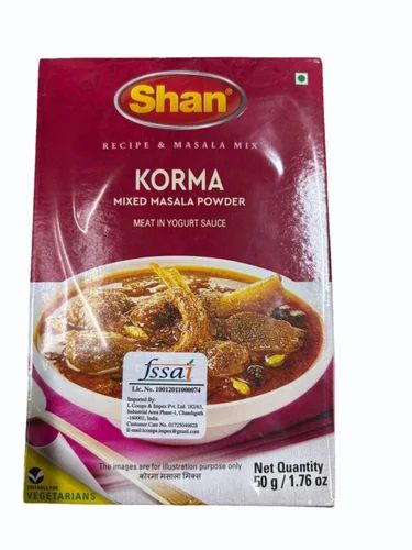 Shan Korma Masala Powder, Packaging Size: 50 gm, Packet