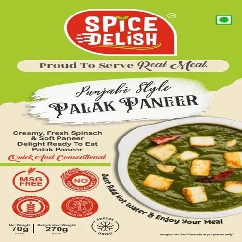 Palak Paneer Masala, Packaging Size: 70 gm
