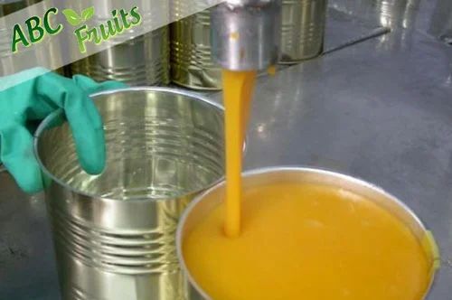 ABC Fruits Yellow Canned Totapuri Mango Pulp, Packaging Type: Tin, Packaging Size: 3.1 Kg
