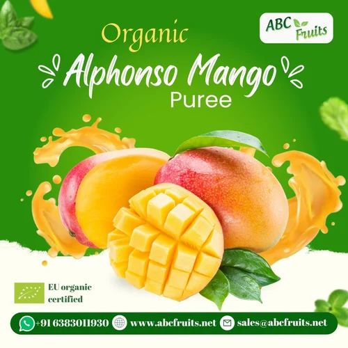 ABC Fruits Indian Alphonso Mango Pulp, For Juices, Packaging Type: Barrel