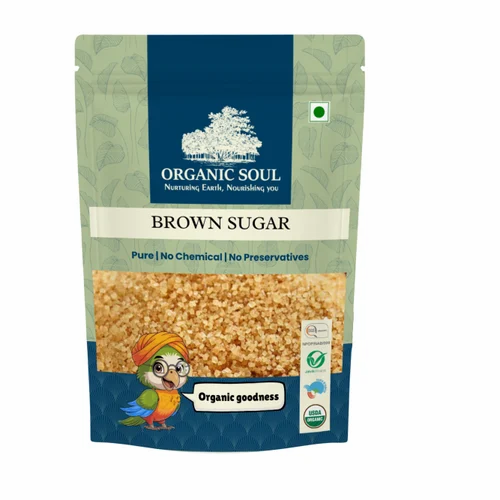 500gm Organic Brown Sugar, Crystal