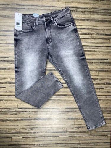 Faded Cotton Spandex Ladies Stretchable Jeans, Slim Fit
