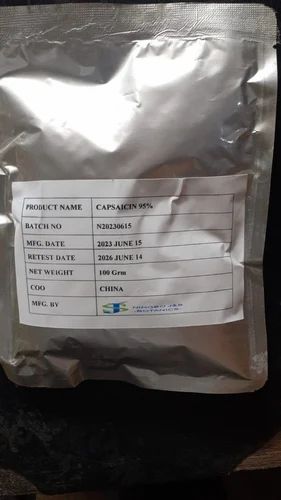 Capsaicin powder 95% Crystal, Packaging Size: 100 g