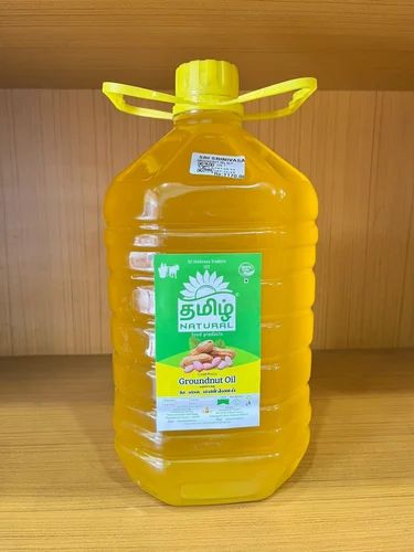 5 L Cold Pressed Groundnut Oil - Wood Pressed (Ghani)