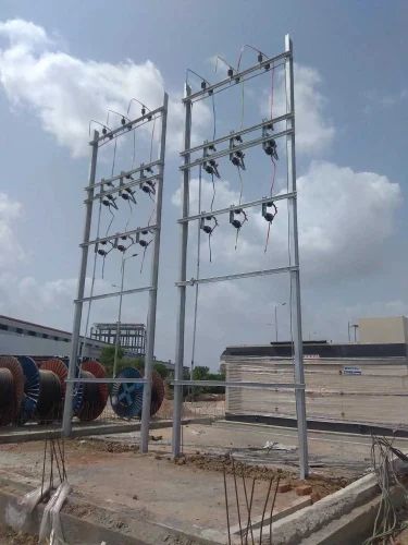 Rectangular Three Phase Double Pole Structure