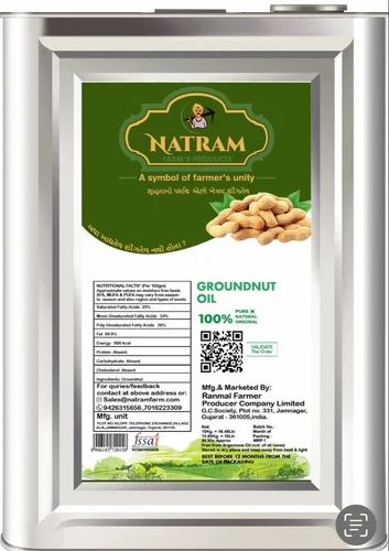 Natram Refined Groundnut Oil, 15 Litre