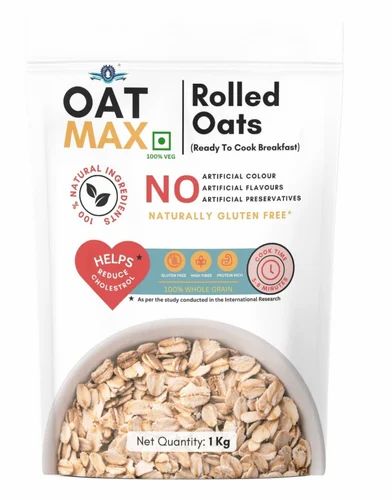 Indian Brown Oat Max Rolled Oats, Packaging Type: Packet, High in Protein