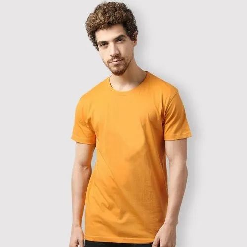 Cotton Mens Plain Round Neck T Shirt