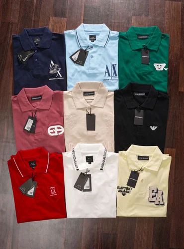Plain Cotton Men Half Sleeve Polo Neck T Shirt
