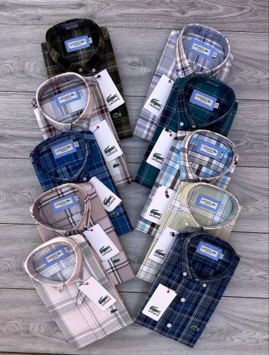 Mens Cotton Full Sleeve Check Shirts, Regular Fit