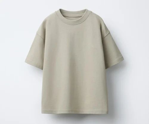 Round 180 GSM Cotton Sinker Oversized T Shirt, Plain