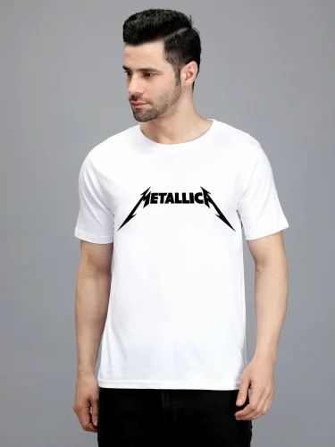 Printed 190 GSM 100% COTTON BIO WASHED MEN'S REGULAR TSHIRT, Round Neck