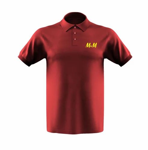 Collar (Polo) Micro Polyster Plain T Shirt For Sublimation, 180 GSM