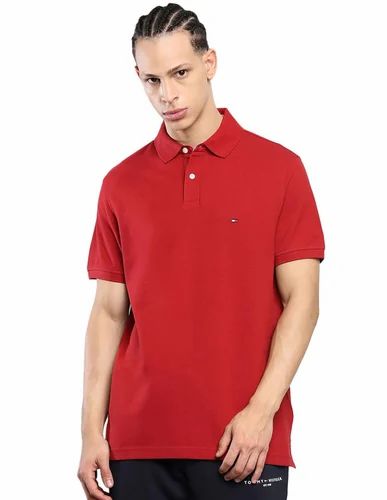 Cotton Plain Polo Men T-Shirt