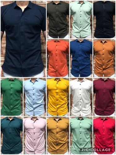 Formal Cotton Men Plain Shirt