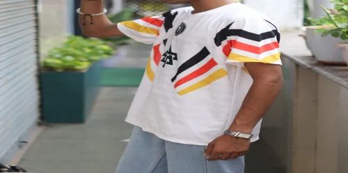 Graphic Printed Sublimation T Shirt, Round Collar
