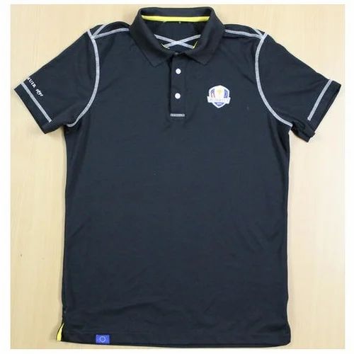 Cotton Female Men Half Sleeve Collar T-Shirt