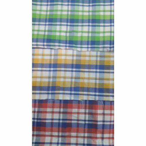 Cotton Check Fabric, GSM: 100-150