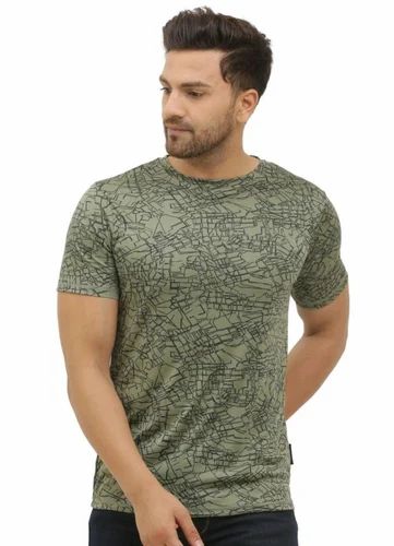 Lycra Men Printed Polyester sports Tshirts