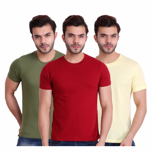 Cotton Men's Round Neck T Shirt, GSM: 160 GSM