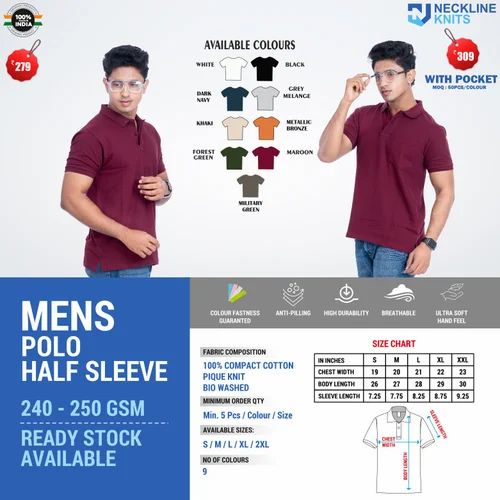 Cotton Polo T Shirt