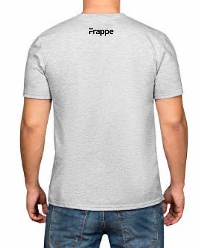 Cotton Round Neck Men Casual T Shirt, Sleeve Length: Half Sleeve, 180 GSM