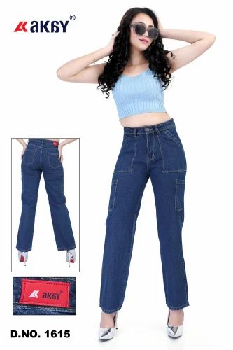 Dark Royal Blue Ladies Jeans