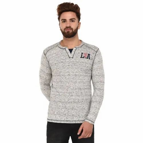 Cotton M-XXL Mens Fancy T Shirt